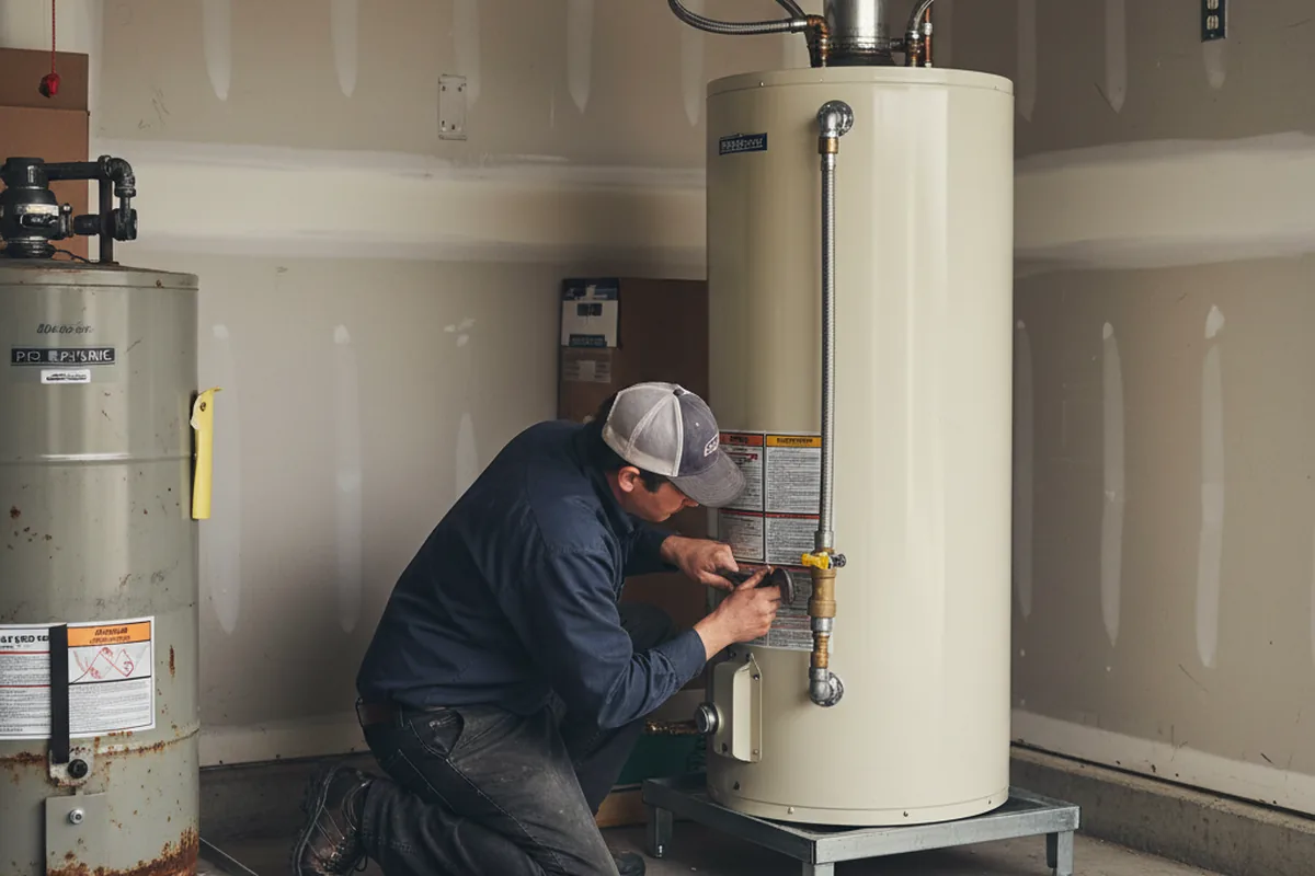 Water heater and shutoff valve replacement in Robert Lee